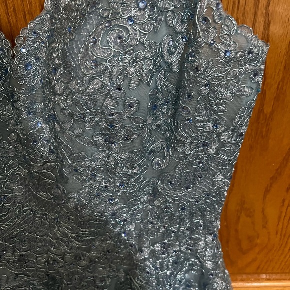 Sherri Hill prom pageant homecoming size 6 blue a line - Picture 2 of 2